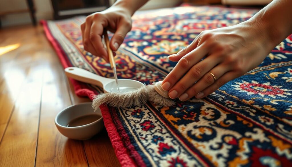 Cleaning rug fringes