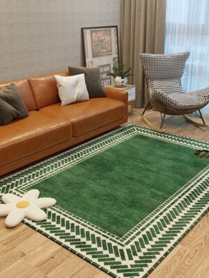 Living Room Absorbent Non-slip Carpet Home Elegant Square